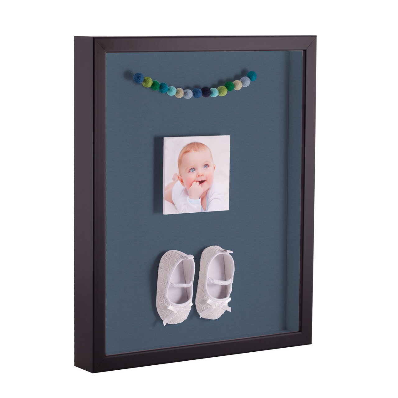 ArtToFrames 12x12 Inch Shadow Box Picture Frame, with a Satin Black Tall 1.00" Wide Shadowbox frame and Super White Mat Backing (4654)